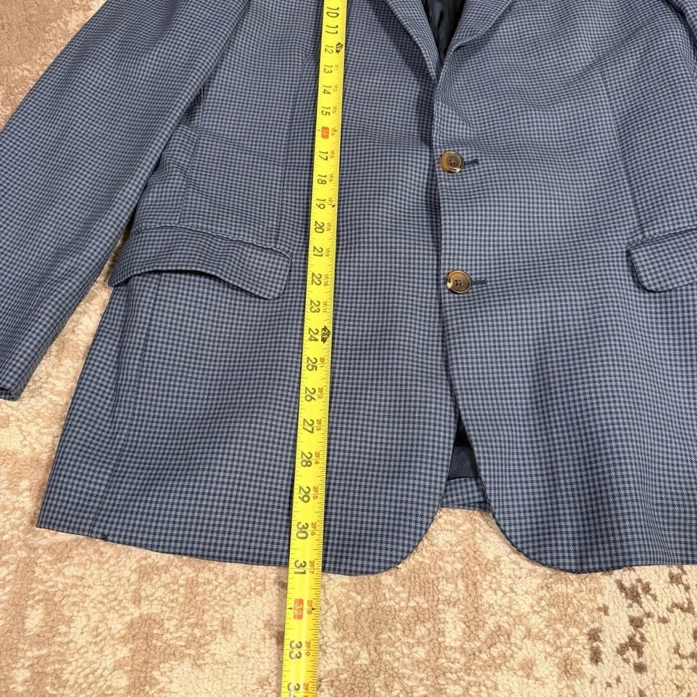 Brooks Brothers 346 Fitzgerald Fit Check Blazer Men 42R‎ Wool Old Money Sport